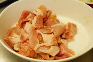 豚キクラゲ卵炒め　調理