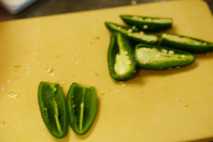 緑タバスコ風ソース　調理